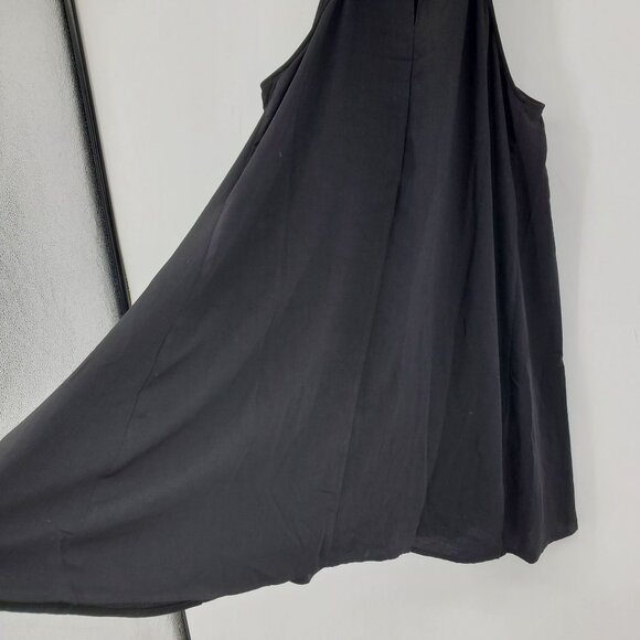 NWT Lulus Black Halter Neck Keyhole Cutout Back Swing Basic Dress Large - Picture 10 of 10